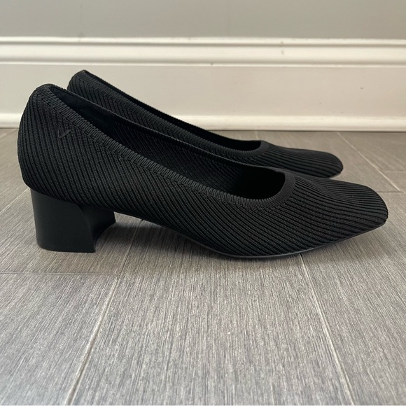 VIVAIA Square Toe Chunky Heels Melody Pro Black Size 42 US 10.5 Minimalist Work - Picture 6 of 14